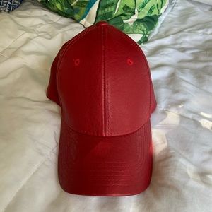 Red Leather Hat